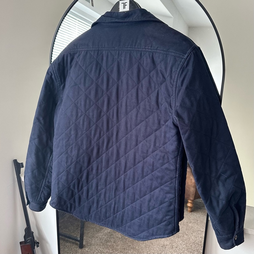 Quilted Button Down Navy Jacket. - image 2